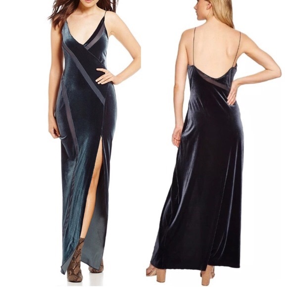 Free People Spliced Velvet Maxi Dress - Picture 3 of 3